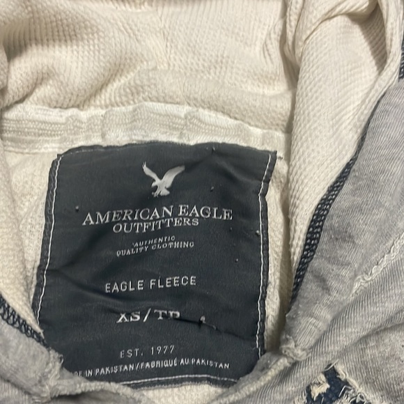 AMERICAN EAGLE OUTFITTERS vintage “EAGLE FLEECE” thermal lined hoodie size XS - Picture 4 of 4